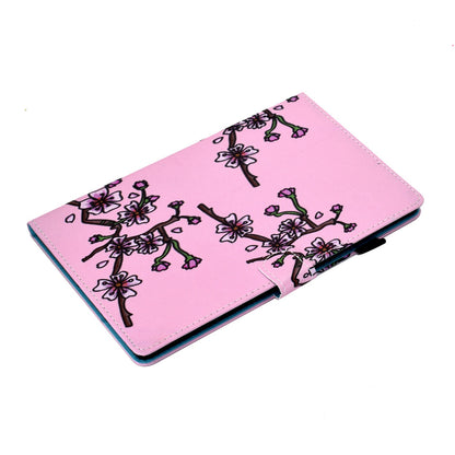 For Lenovo Tab M10 HD Gen 2 TB-X306 Stitching Leather Pattern Printing Tablet Case Card Slots Magnetic Folio Flip Stand Shell Cover with Pencil Holder