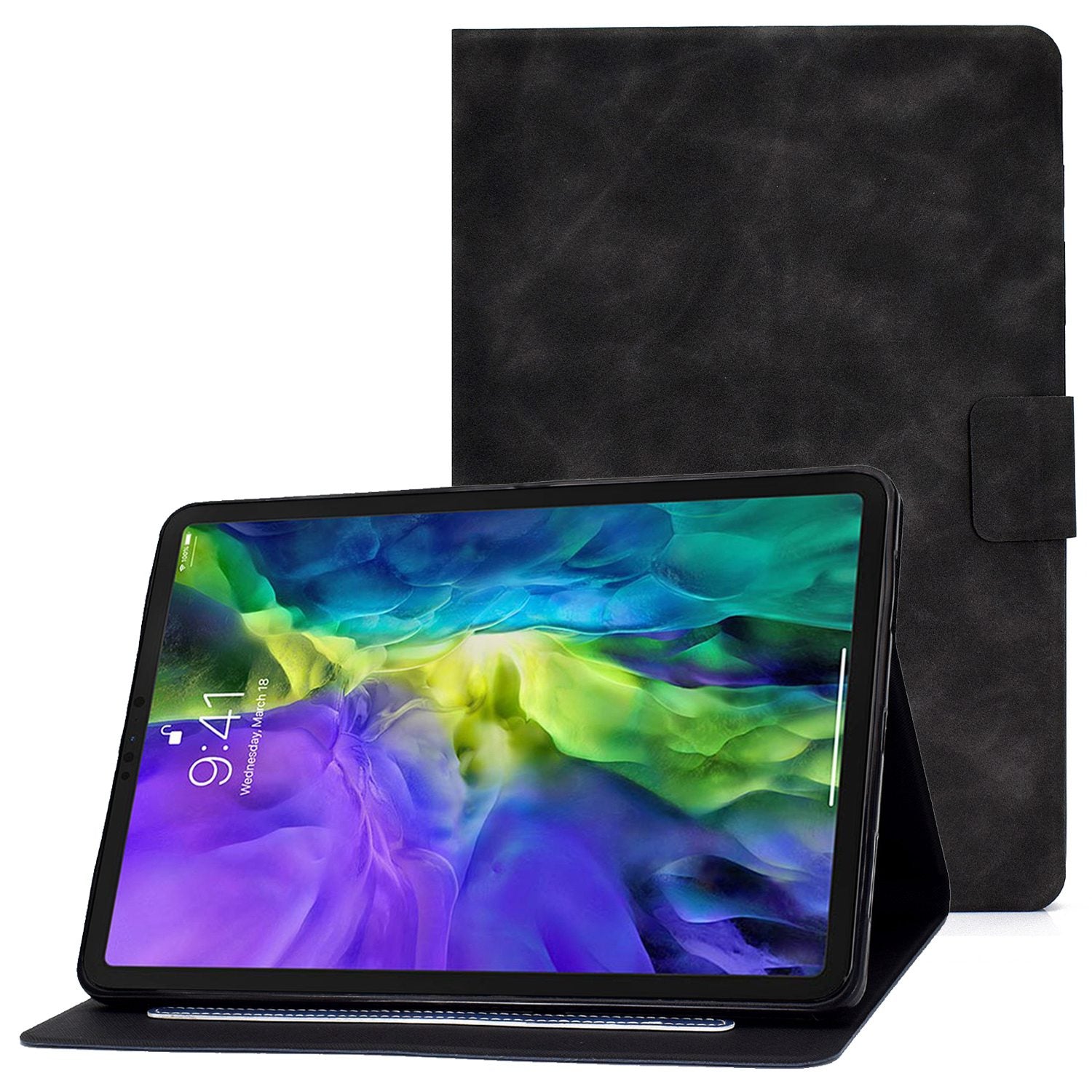 For iPad Pro 11-inch (2018) / (2020) / Air (2020) / (2022) PU Leather Stand Folio Case Card Holder Magnetic Protective Tablet Cover