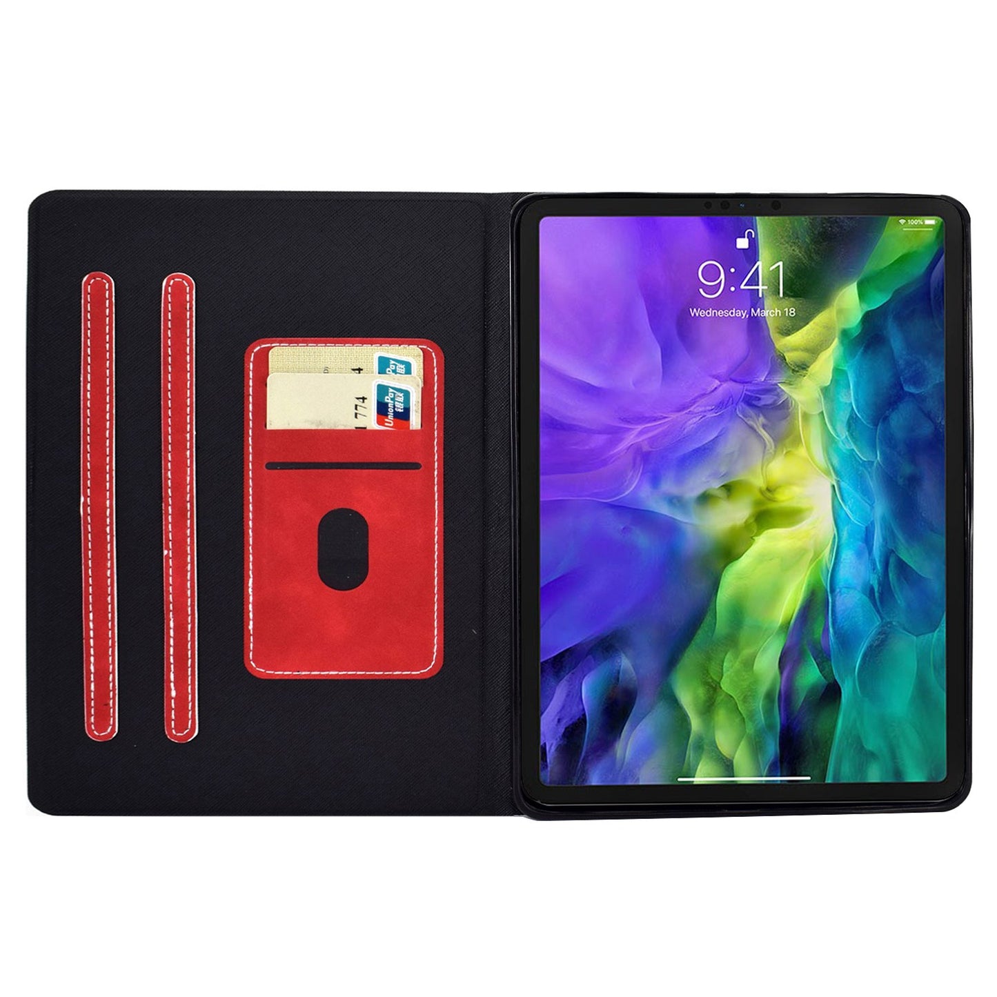 For iPad Pro 11-inch (2018) / (2020) / Air (2020) / (2022) PU Leather Stand Folio Case Card Holder Magnetic Protective Tablet Cover