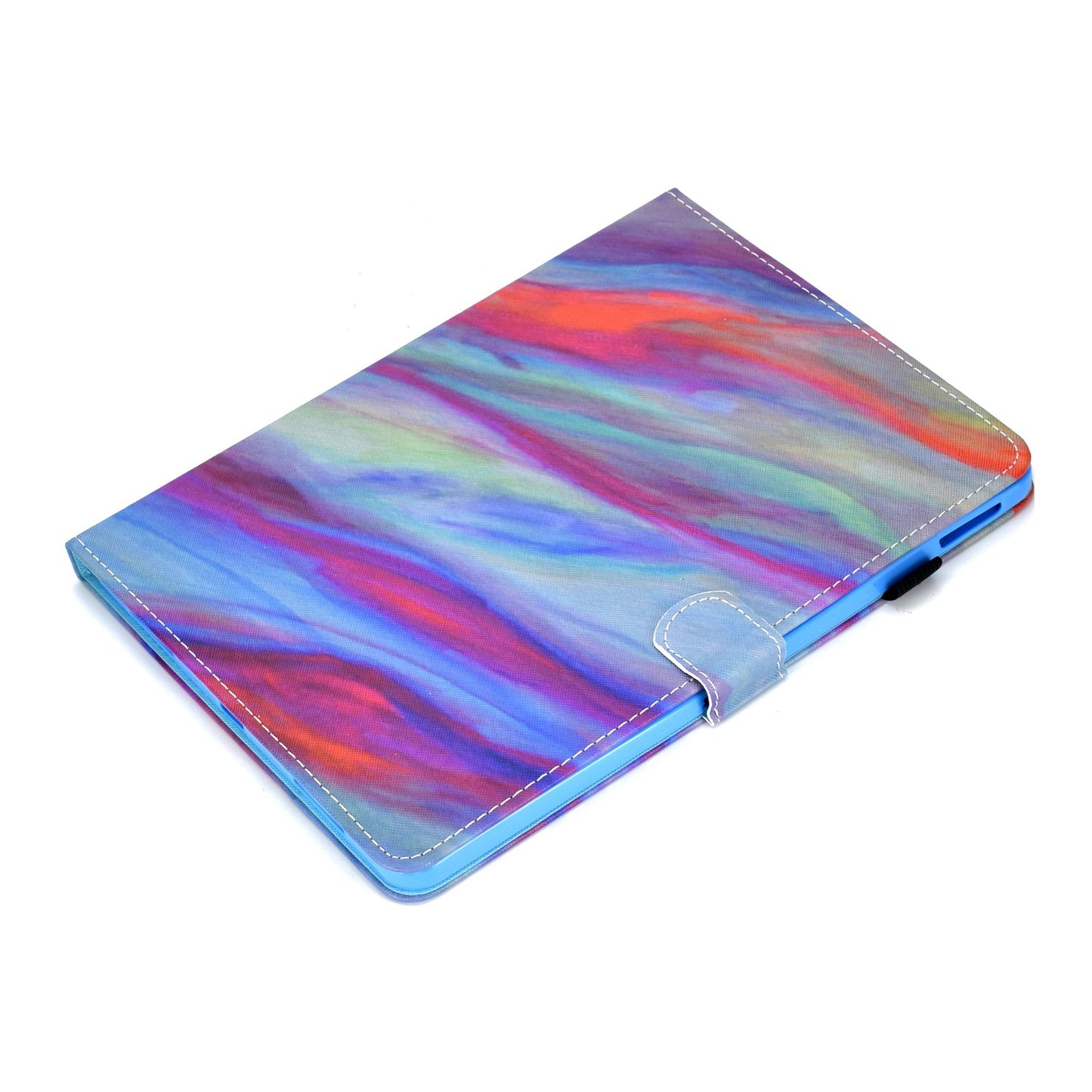 For iPad Pro 11-inch (2018) / (2020) / Air (2020) / (2022) PU Leather Stand Folio Protective Cover Card Slots Pattern Printing Stitching Stand Case