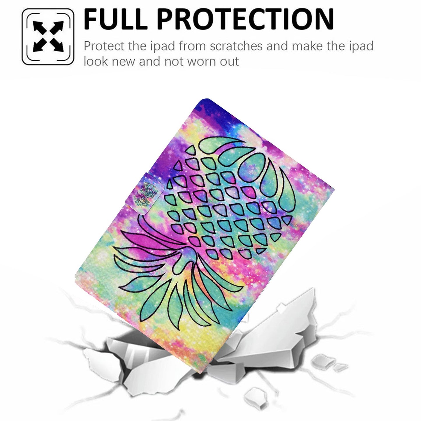 For Amazon Fire 7 (2022) Pattern Printing PU Leather Stand Folio Case Card Slots Magnetic Protective Shell