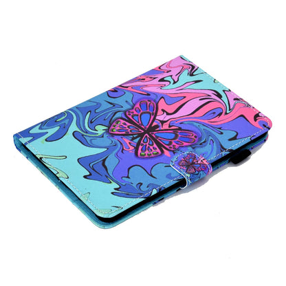 Adjustable Stand Tablet Case for Amazon Fire 7 (2022), Stitching Pattern Printing PU Leather Card Holder Protective Cover