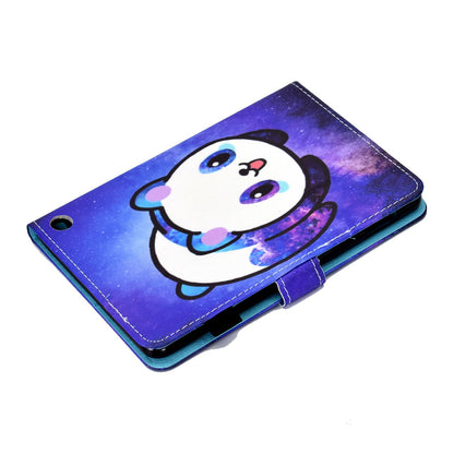 Adjustable Stand Tablet Case for Amazon Fire 7 (2022), Stitching Pattern Printing PU Leather Card Holder Protective Cover