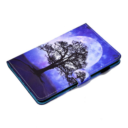 Adjustable Stand Tablet Case for Amazon Fire 7 (2022), Stitching Pattern Printing PU Leather Card Holder Protective Cover