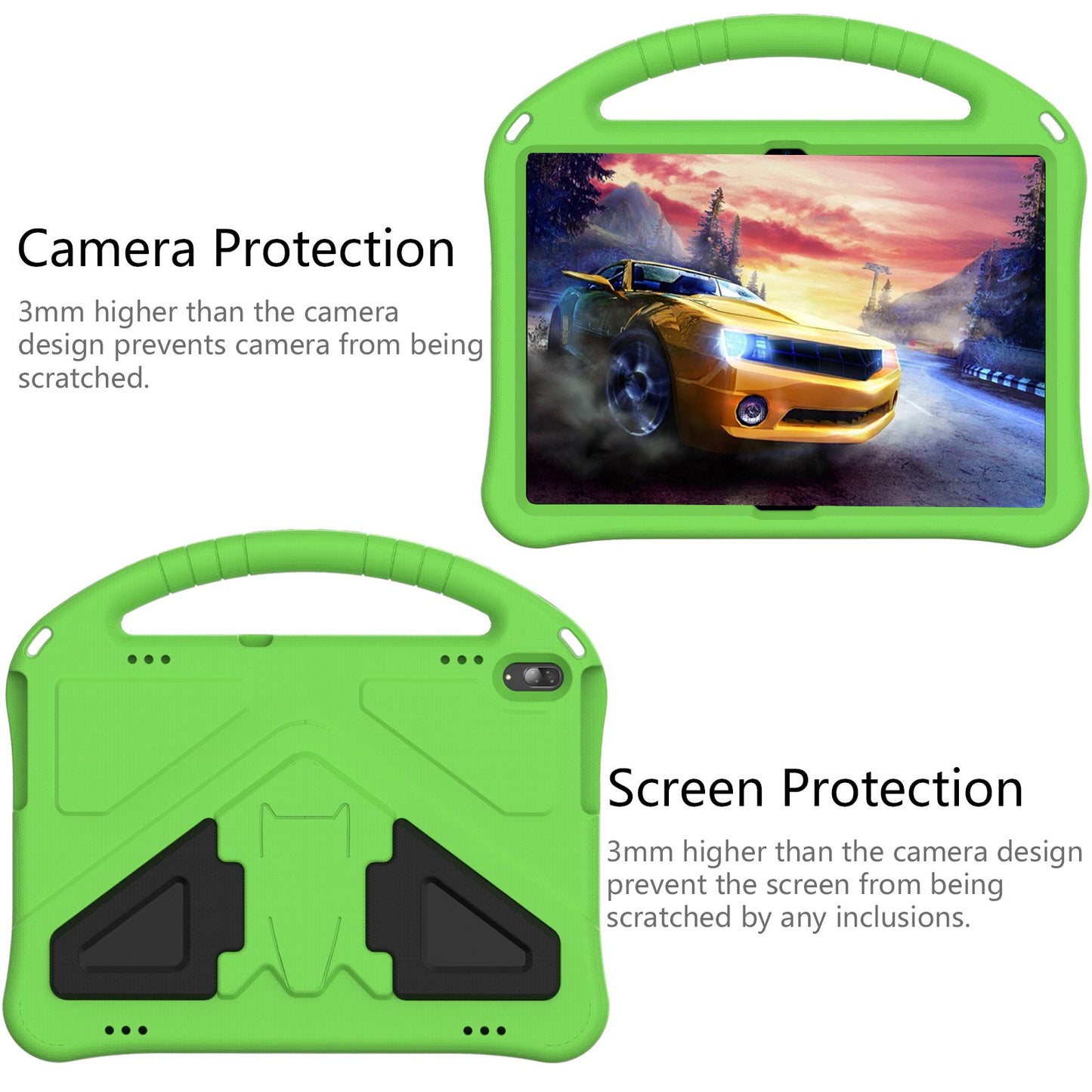 For Lenovo Tab M10 TB-X605F / X505F EVA Tablet Case Drop-proof Kickstand Protective Cover with Handle Grip