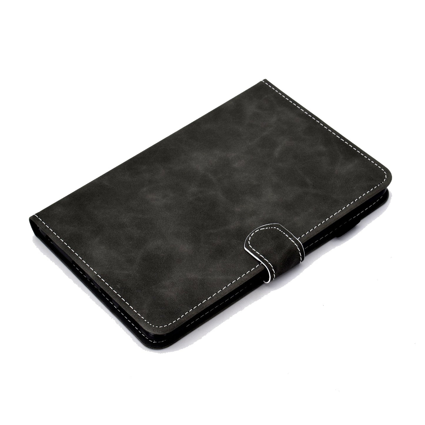 For Amazon Fire 7 (2022) Textured Microfiber Leather Tablet Case Shockproof Card Holder Protective Cover with Stand