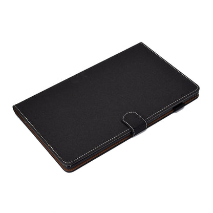 For Amazon Fire HD 8 (2016) / (2017) / (2018) Solid Color Stitching Line Tablet Stand Wallet Case PU Leather Shockproof Cover