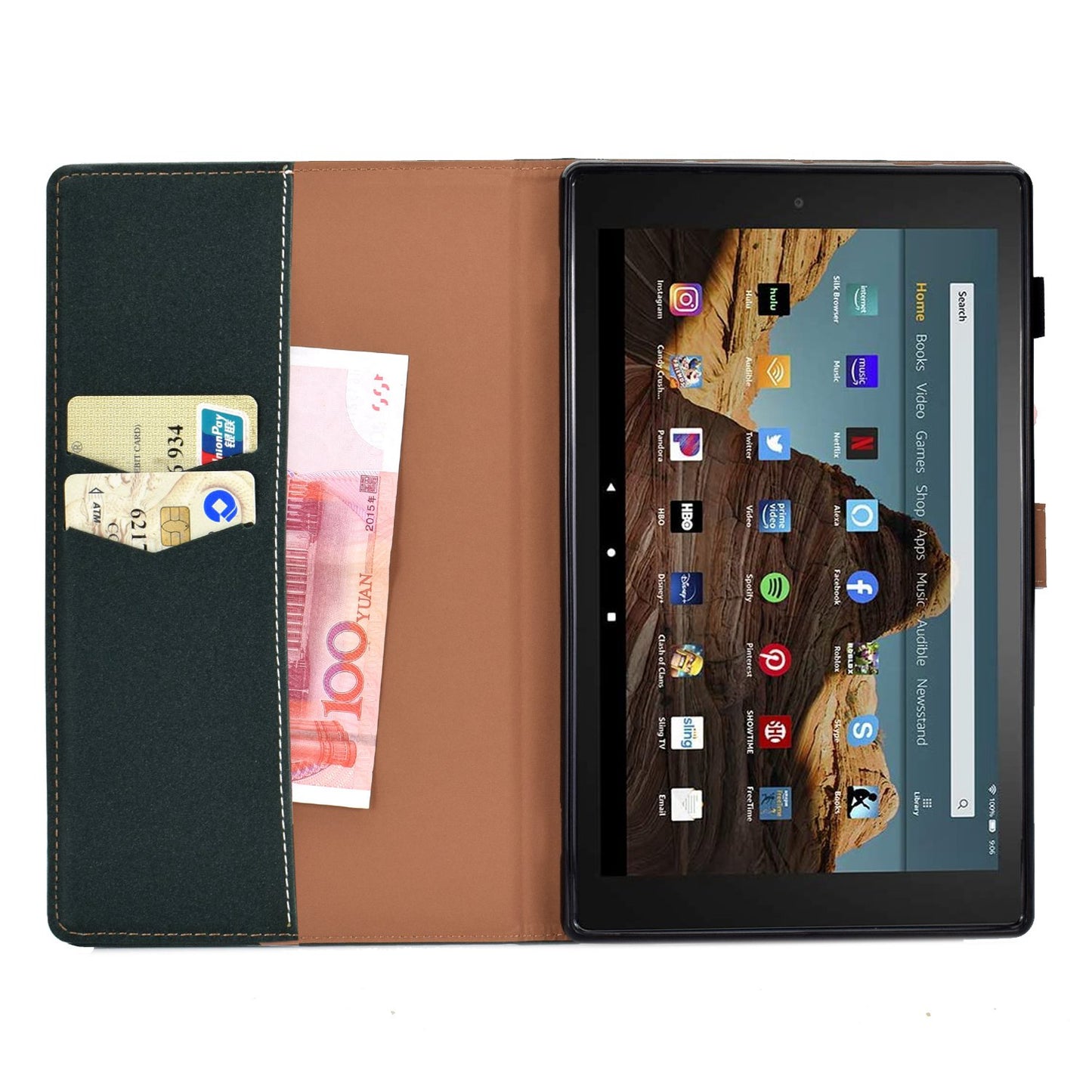 For Amazon Fire HD 8 (2016) / (2017) / (2018) Solid Color Stitching Line Tablet Stand Wallet Case PU Leather Shockproof Cover