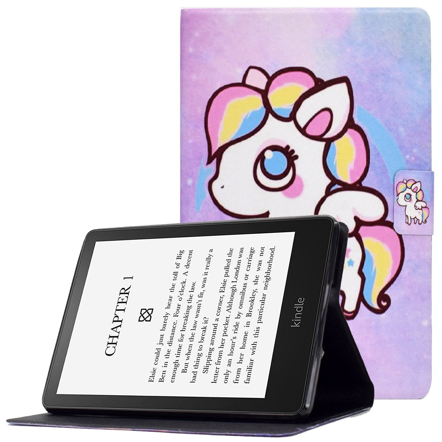 For Amazon Kindle Paperwhite 5 (2021) Pattern Printing Tablet Case PU Leather Card Slots Stand Cover Magnetic Shell Cover