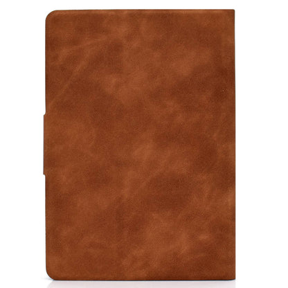 For Amazon Kindle Paperwhite 5 (2021) Solid Color Cowhide Texture PU Leather Stand Cover Card Slots Design Drop-proof Case