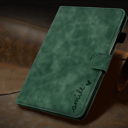 For Amazon Kindle Paperwhite 5 (2021) Love Heart Imprinted PU Leather Flip Stand Case Solid Color Card Holder Protective Cover