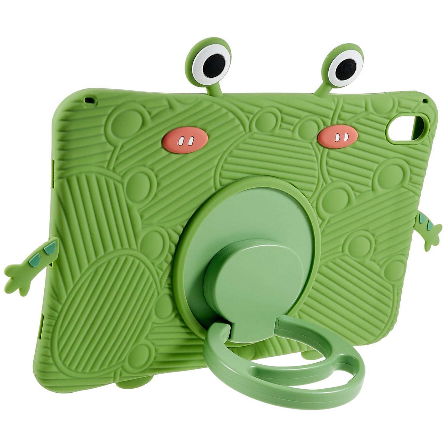 For Lenovo Tab P11 TB-J606F Cartoon Frog Design Anti-drop Tablet Case Silicone + PC Kickstand Protective Cover