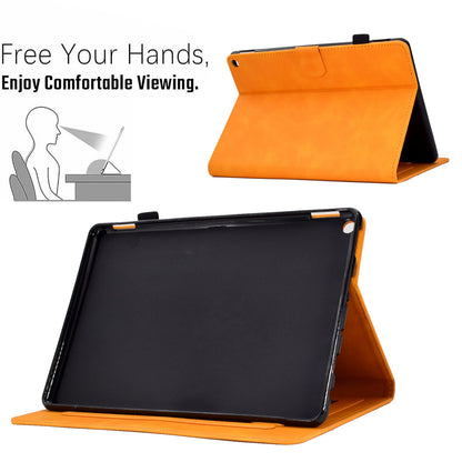 For Amazon Fire HD 8 (2020) Solid Color Heart Shape Imprinted PU Leather Shockproof Cover Card Slots Design Foldable Stand Protective Case