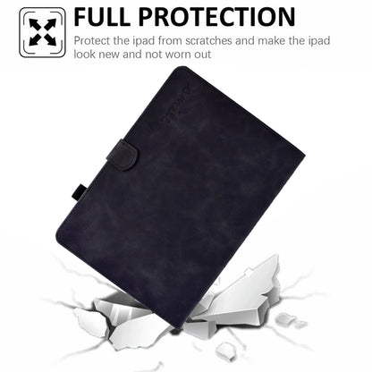 For Amazon Fire 7 (2015) / (2017) / (2019) Heart Shape Imprinted Full Protection Shell Solid Color PU Leather Stand Protective Case with Card Slots