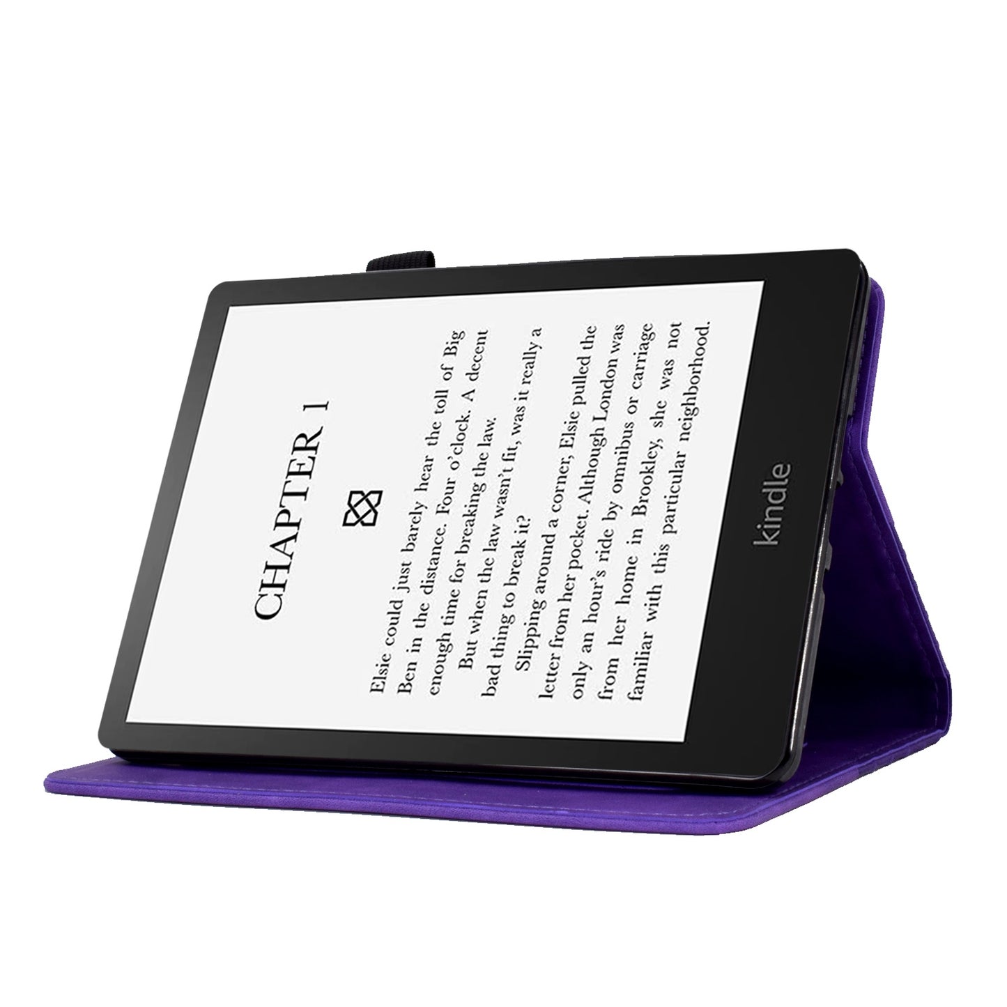 For Amazon Kindle Paperwhite (2015) / 2 (2015) / 3 (2015) / 4 (2018) Auto Wake / Sleep Protective Case Anti-Fall Folio Flip Cover Solid Color Pattern Imprinted Tablet Case with Card Slots / Stand