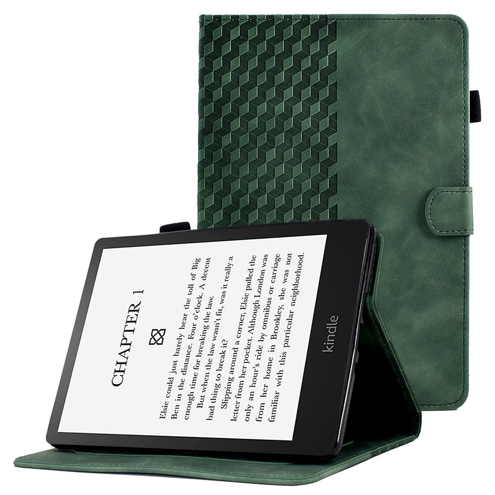 For Amazon Kindle Paperwhite (2015) / 2 (2015) / 3 (2015) / 4 (2018) Auto Wake / Sleep Protective Case Anti-Fall Folio Flip Cover Solid Color Pattern Imprinted Tablet Case with Card Slots / Stand