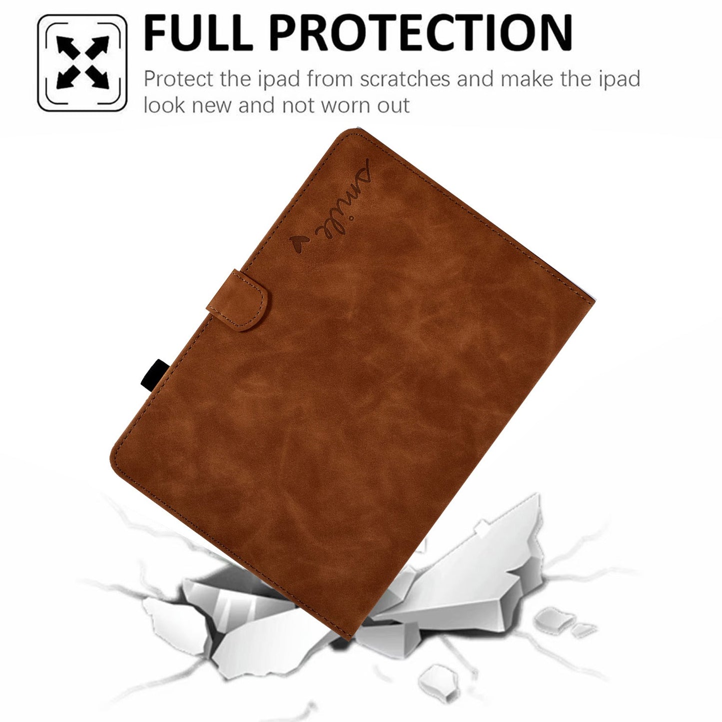 For Lenovo Tab M10 HD Gen 2 X306 10.1" PU Leather Folio Stand Case Pattern Imprinted Magnetic Clasp Smart Cover with Card Slots and Pen Holder