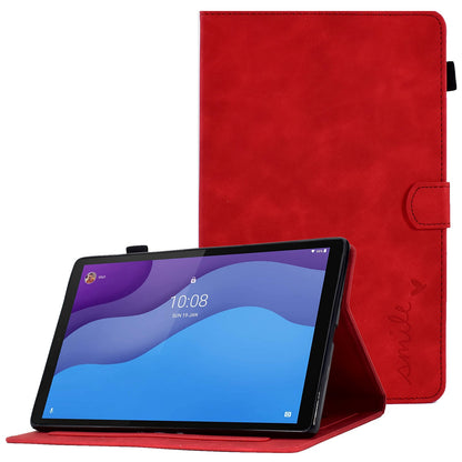 For Lenovo Tab M10 HD Gen 2 X306 10.1" PU Leather Folio Stand Case Pattern Imprinted Magnetic Clasp Smart Cover with Card Slots and Pen Holder