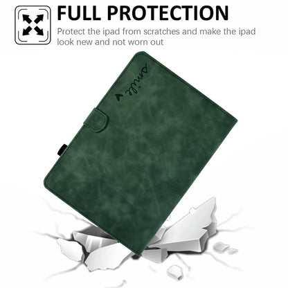 For Lenovo Tab M10 Plus (Gen 3) Pattern Imprinted Anti-Fall Leather Case Solid Color Protective Folio Flip Cover Tablet Stand Case with Card Slots Support Auto Wake / Sleep