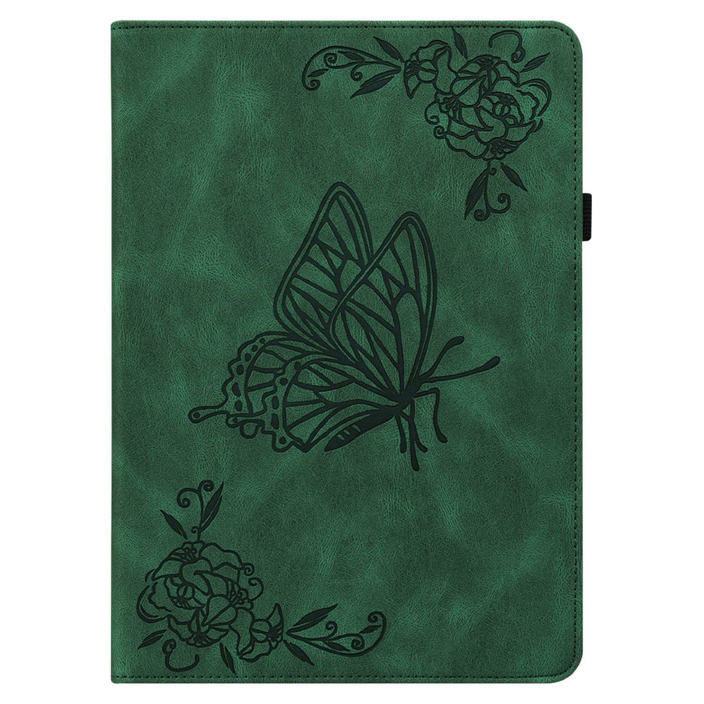 For Lenovo Tab M7 (3rd Gen) Imprinting Butterfly Flower Pattern Tablet Case Shockproof PU Leather Stand Card Holder Protective Cover