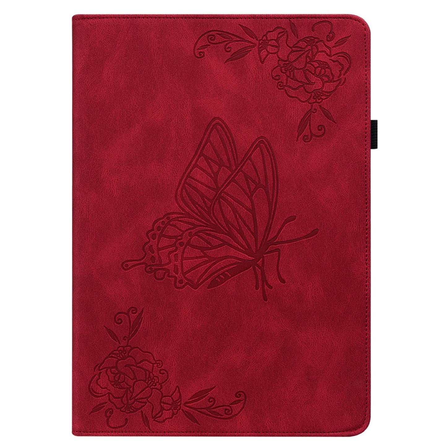 For Lenovo Tab M7 (3rd Gen) Imprinting Butterfly Flower Pattern Tablet Case Shockproof PU Leather Stand Card Holder Protective Cover