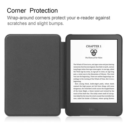 For Amazon Kindle (2022 Release) PU Leather + PC Protective Case Pattern Printing Auto Sleep / Wake E-reader Cover