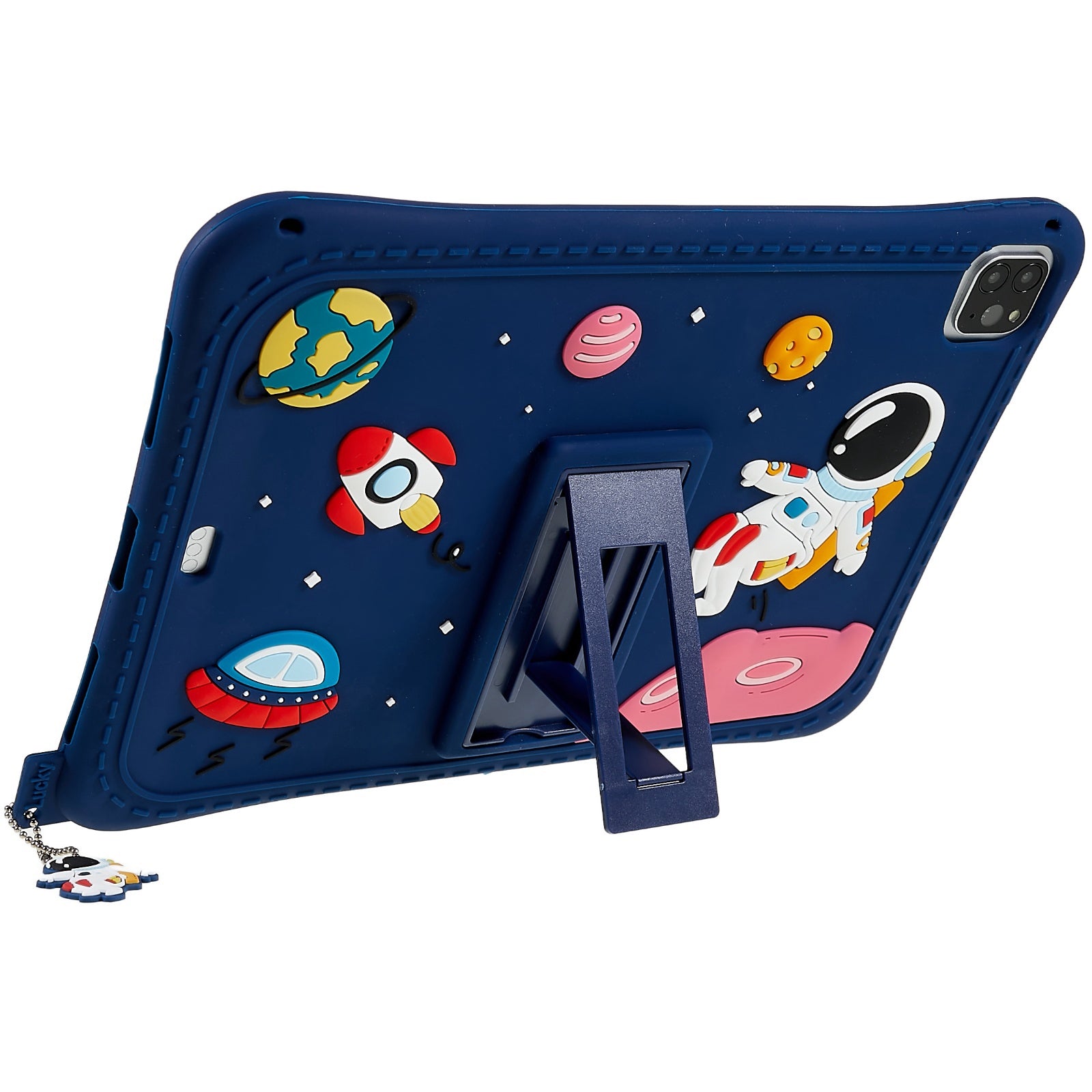 For iPad Air (2022)  /  (2020)  /  iPad Pro 11 (2020)  /  (2021)  /  (2022) Cartoon Pattern Shockproof Kickstand Tablet Case Silicone Cover