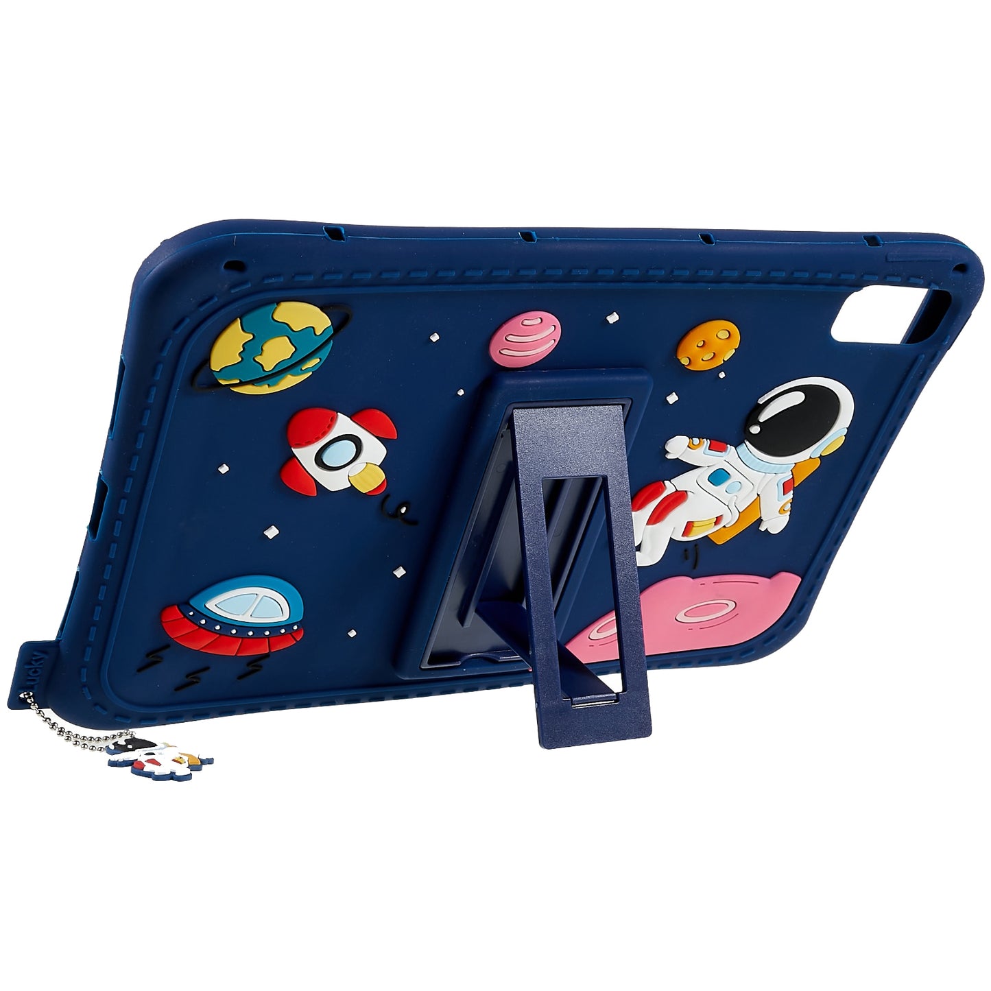 For Huawei MatePad 10.4 (2020) / (2022) / Honor V6 Kickstand Tablet Case Cartoon Universe Space Pattern Anti-scratch Silicone Cover