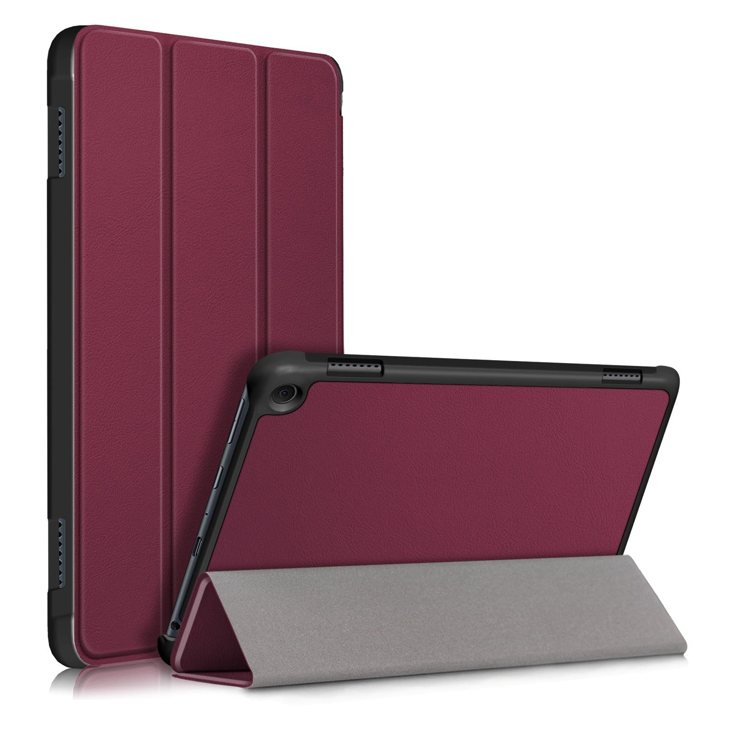 For Amazon Fire HD 8 (2020) / HD 8 Plus (2022) PU Leather Shockproof Tablet Case Tri-fold Stand Auto Wake  /  Sleep Smart Cover