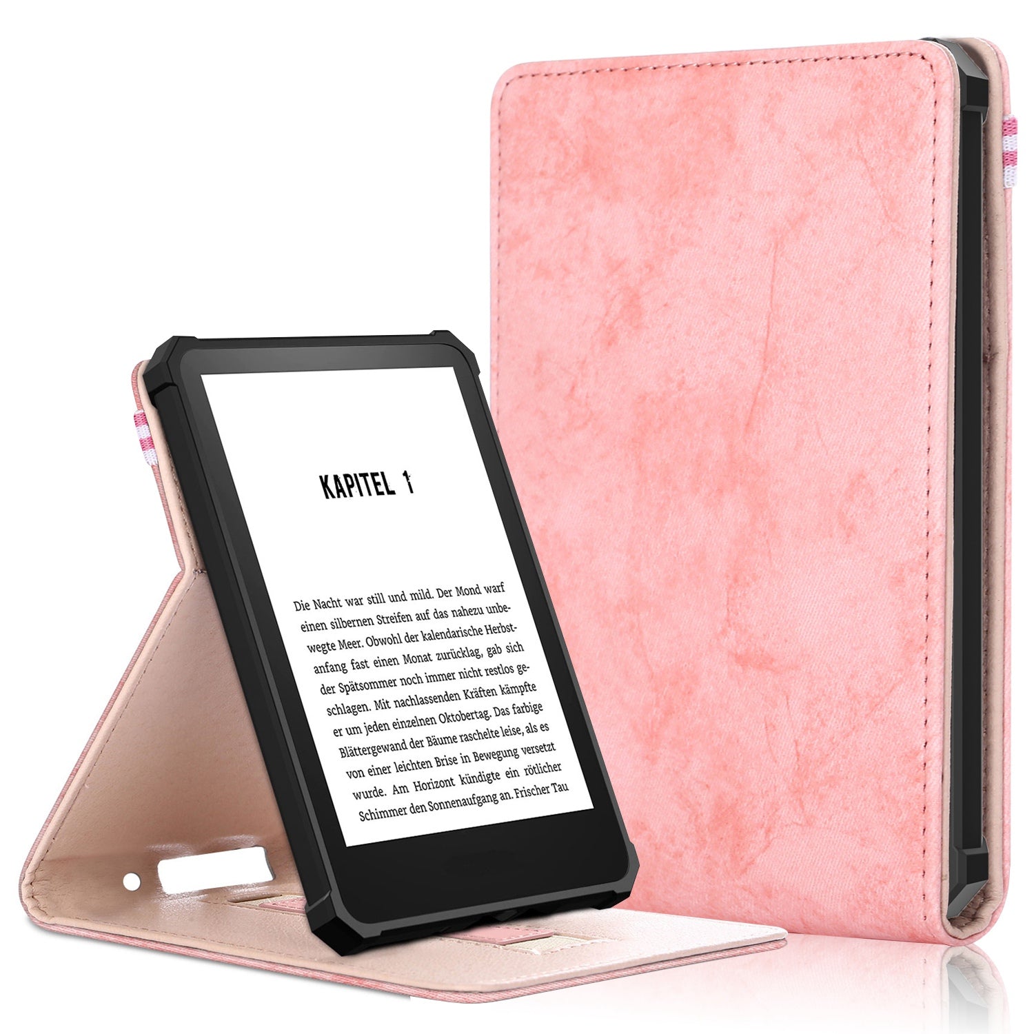 For Amazon Kindle 11th Gen (2022) Adjustable Stand Stitching PU Leather + TPU Case Solid Color E-reader Cover with Inner Hand Strap