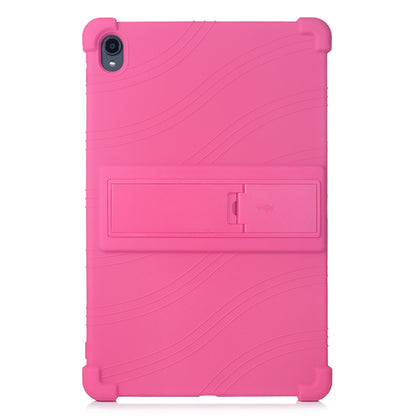 For Lenovo Tab P11 TB-J606F Soft Silicone Tablet Case Corner Protection  Shock Resistant Cover with PC Kickstand