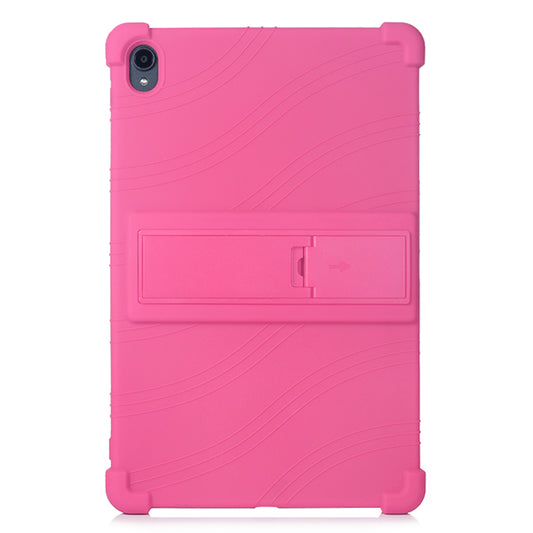 For Lenovo Tab P11 TB-J606F Soft Silicone Tablet Case Corner Protection  Shock Resistant Cover with PC Kickstand