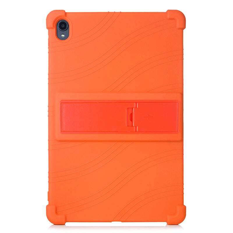 For Lenovo Tab P11 TB-J606F Soft Silicone Tablet Case Corner Protection  Shock Resistant Cover with PC Kickstand