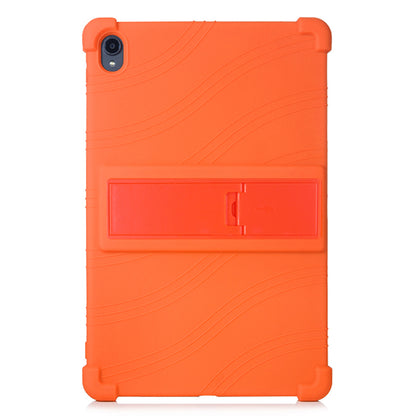 For Lenovo Tab P11 TB-J606F Soft Silicone Tablet Case Corner Protection  Shock Resistant Cover with PC Kickstand