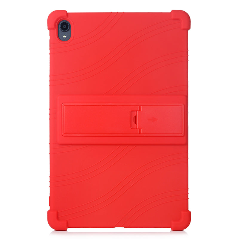 For Lenovo Tab P11 TB-J606F Soft Silicone Tablet Case Corner Protection  Shock Resistant Cover with PC Kickstand