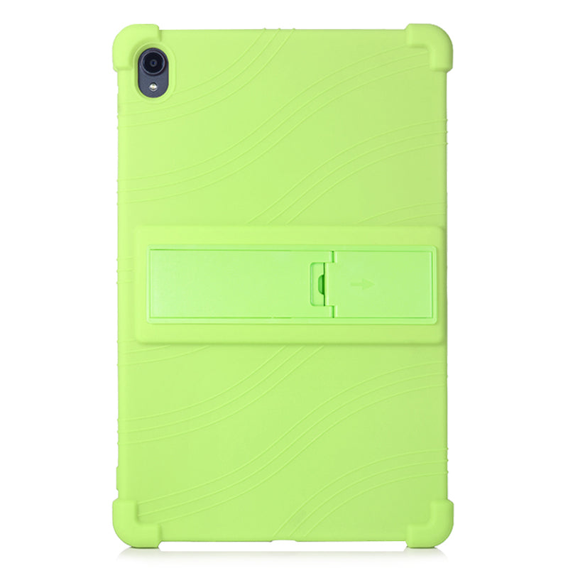 For Lenovo Tab P11 TB-J606F Soft Silicone Tablet Case Corner Protection  Shock Resistant Cover with PC Kickstand