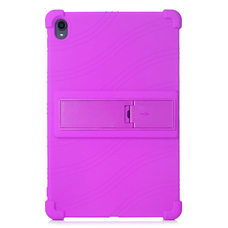 For Lenovo Tab P11 TB-J606F Soft Silicone Tablet Case Corner Protection  Shock Resistant Cover with PC Kickstand