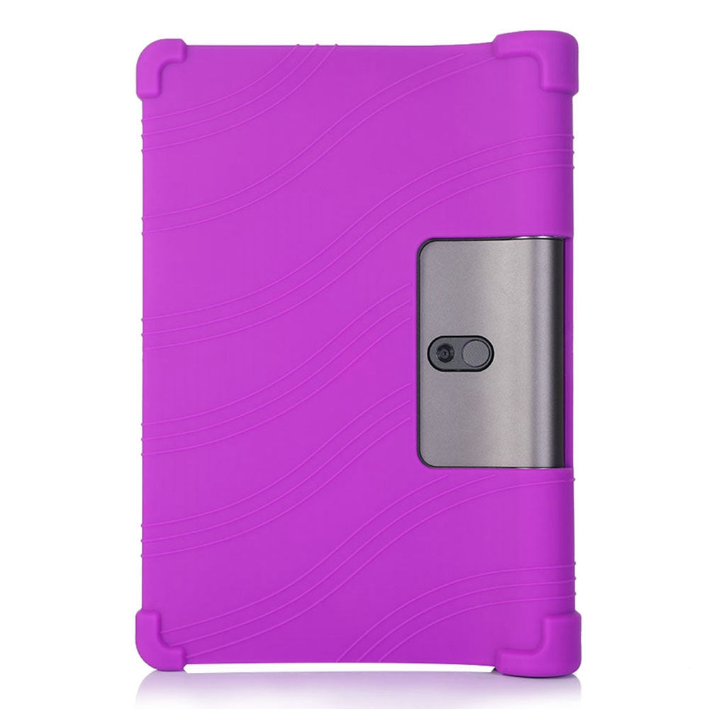 For Lenovo Yoga Tab5 YT-X705F / M 10.1 inch Anti-scratch Soft Silicone Tablet Case Anti-drop Cover with PC Kickstand