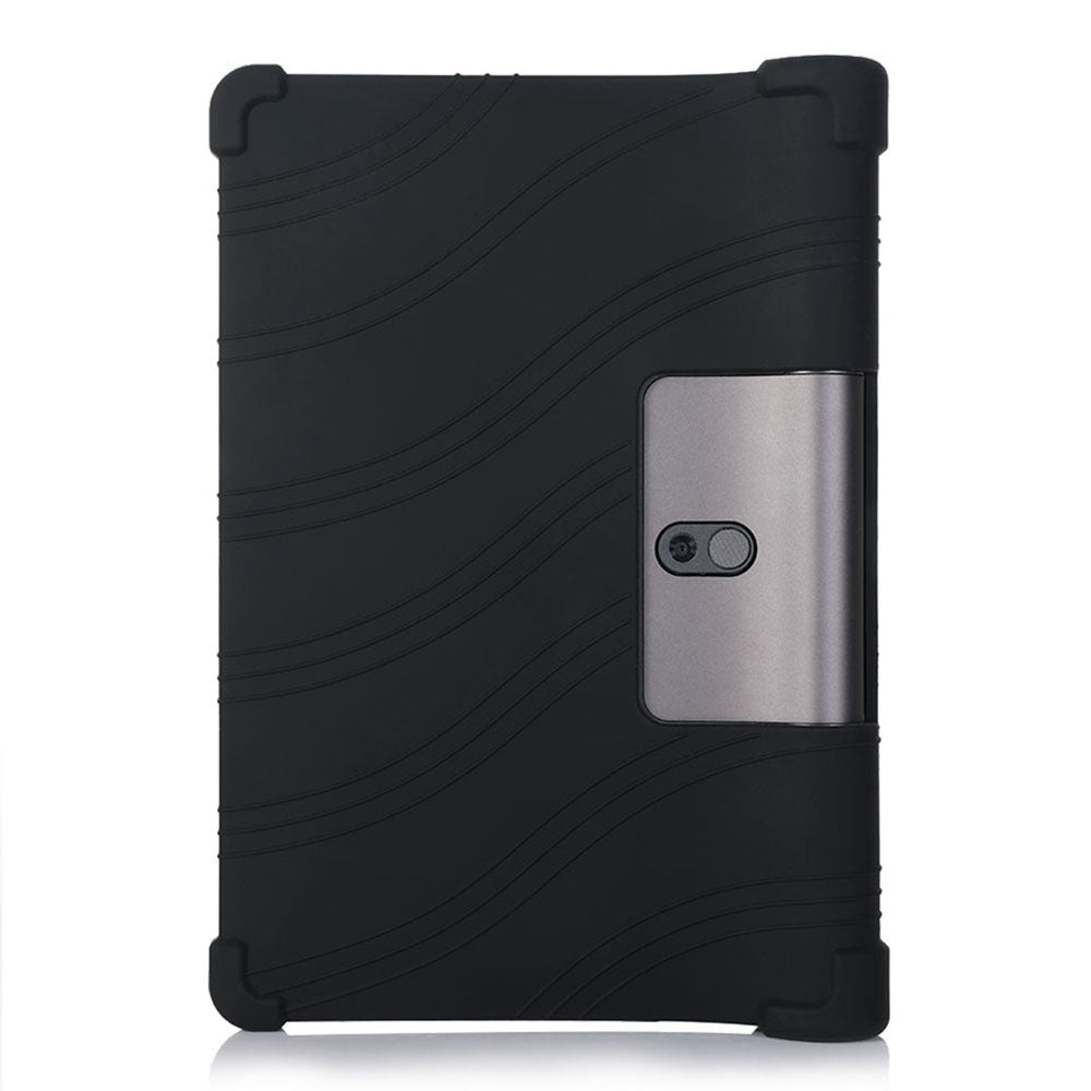 For Lenovo Yoga Tab5 YT-X705F / M 10.1 inch Anti-scratch Soft Silicone Tablet Case Anti-drop Cover with PC Kickstand