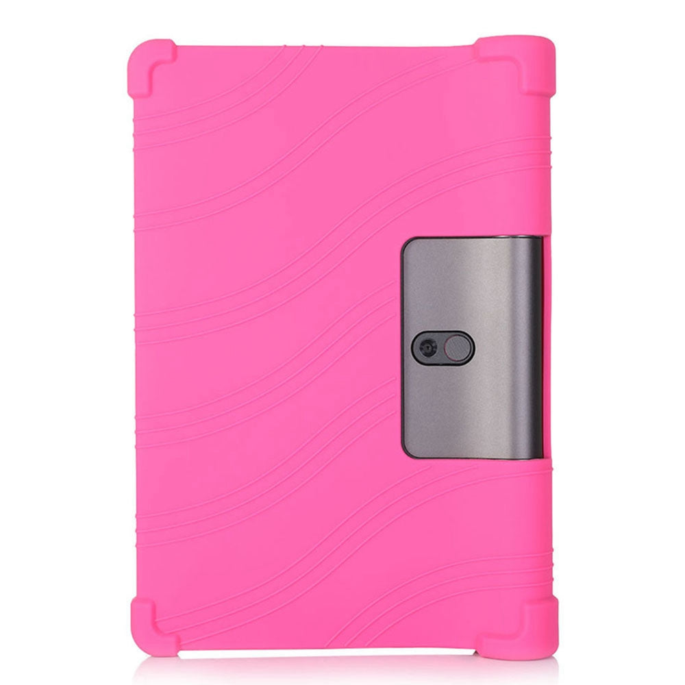 For Lenovo Yoga Tab5 YT-X705F / M 10.1 inch Anti-scratch Soft Silicone Tablet Case Anti-drop Cover with PC Kickstand