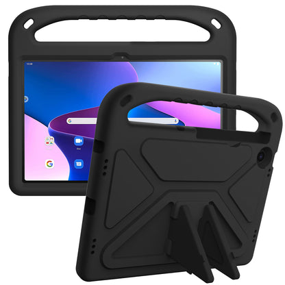 For Lenovo Tab M10 Plus (Gen 3) Anti-fall EVA Tablet Case Kickstand Hand Grip Scratch-resistant Portable Tablet Cover