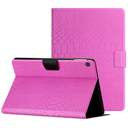 For Lenovo Tab M10 TB-X605F / X505 PU Leather Stand Tablet Case Crocodile Pattern Printing  Shockproof Cover with Card Slot