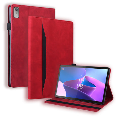 For Lenovo Pad Plus 2023 11.5-inch Business Folio Stand Wallet Case Drop-proof PU Leather Tablet Cover with Elastic Band and Pencil Holder