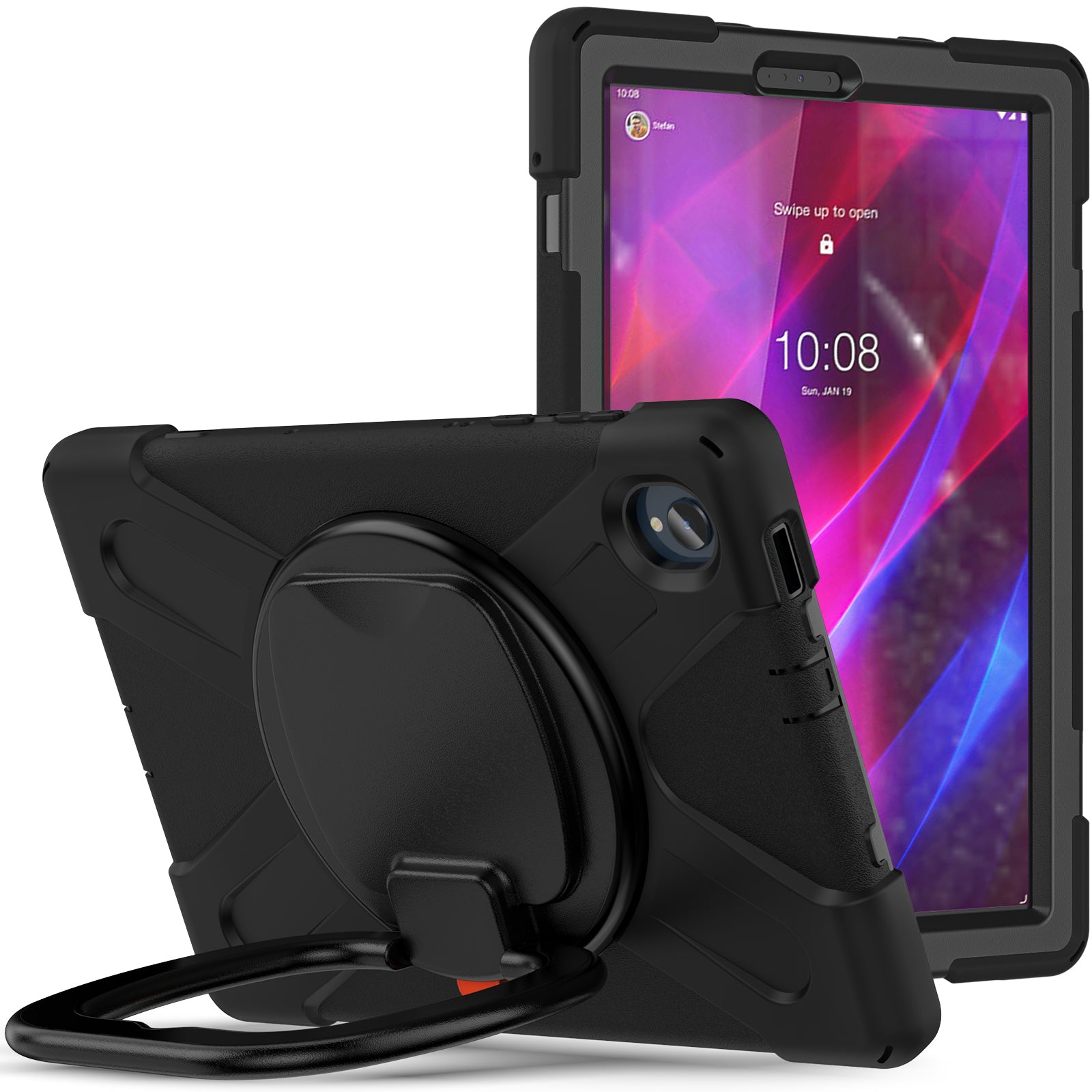 For Lenovo Tab M10 Plus 10.3 inch X606F / 606X / K10 Shockproof Tablet Case Kickstand PC+Silicone Protective Cover