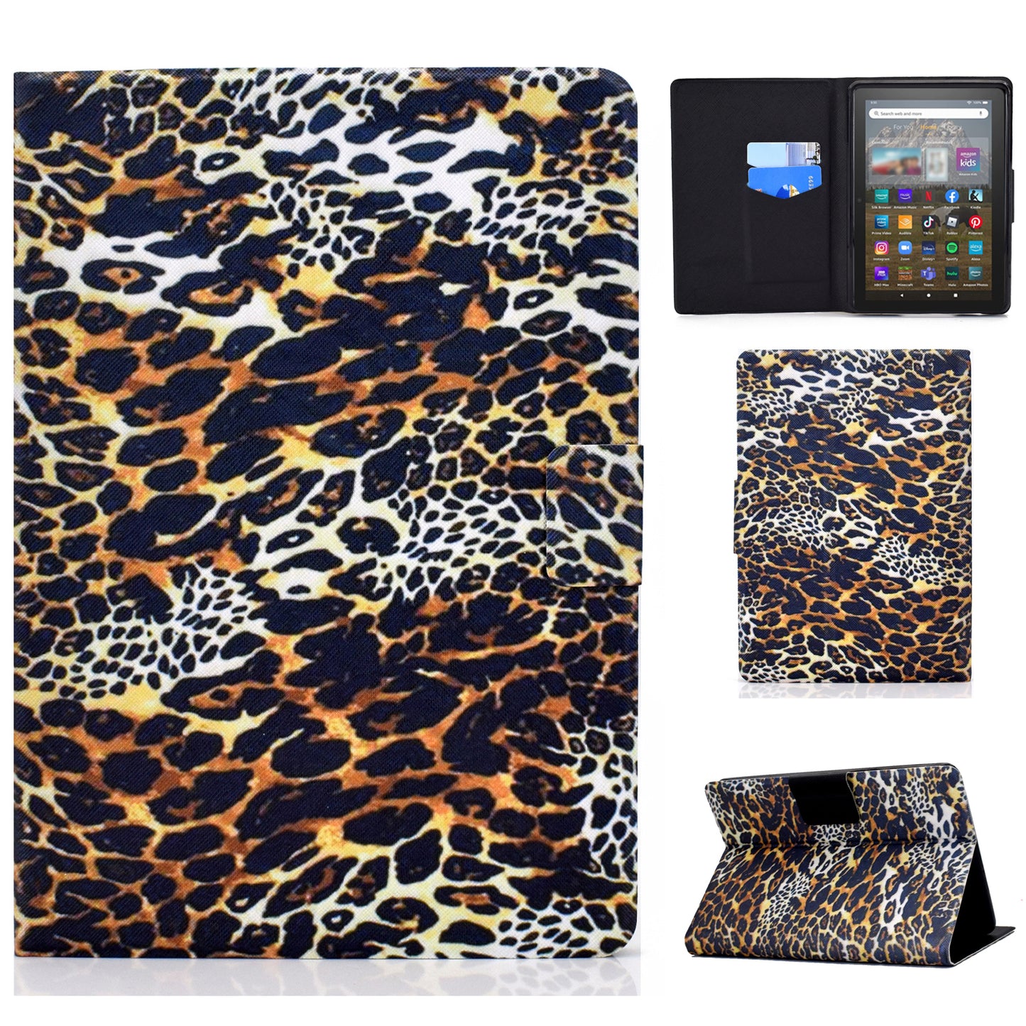 For Amazon Kindle 11th Gen (2022) Pattern Printing Flip Tablet Case PU Leather Card Holder Stand Magnetic Cover