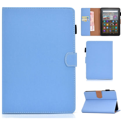 For Amazon Kindle 11th Gen (2022) PU Leather Stitching Line Tablet Case Card Slot Stand Folio Cover with Pencil Holder