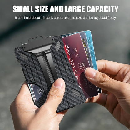 BIIGELL KB001 RFID Blocking Metal Card Holder Credit Card Storage Case with Money Clip