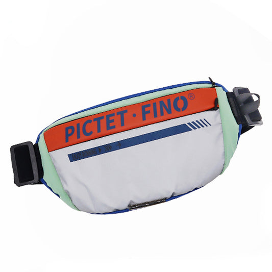 PICTET.FINO PF103 Large Capacity Color Contrast Nylon Waist Bag Waterproof Fitness Running Waist Pack Pouch for 7-inch Phones and Below