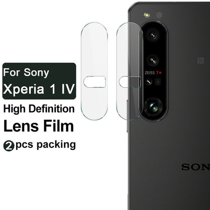 IMAK 2Pcs / Pack Lens Protection Film for ony Xperia 1 IV 5G, Hard Anti-dust Arc Edge Super Clear Tempered Glass Phone Camera Lens Protector