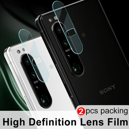 IMAK 2Pcs / Pack Lens Protection Film for ony Xperia 1 IV 5G, Hard Anti-dust Arc Edge Super Clear Tempered Glass Phone Camera Lens Protector